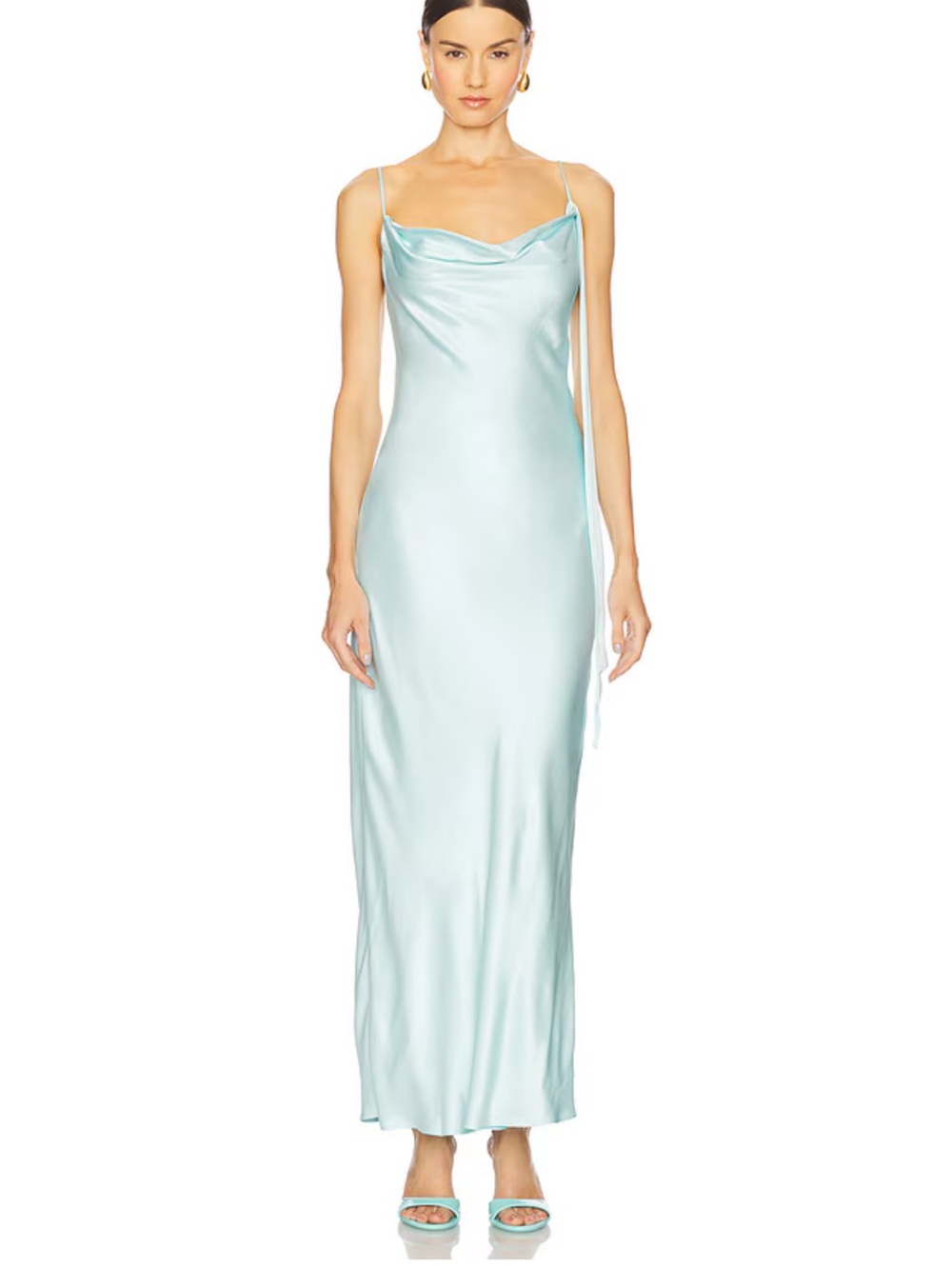 Bardot Renu Cowl Neck Dress in Aqua